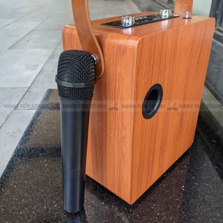 Loa karaoke Zansong S89 - Loa mini du lịch tiện lợi 1.5 tấc - Tặng kèm 1 micro không dây - Đầy đủ kết nối Bluetooth, AUX, USB, TF card, FM - Có thể thay thế loa trợ giảng - Vỏ gỗ cực đẹp, âm thanh trầm ấm, sắc nét