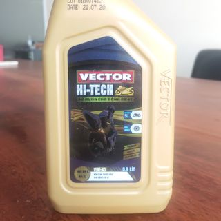 DẦU ĐỘNG CƠ XE GẮN MÁY VECTOR HI-TECH, API: SL, JASO: MA-2, 15W-40 800ml