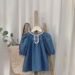 Váy thiết kế chất liệu linen cho bé Gái giá sỉ