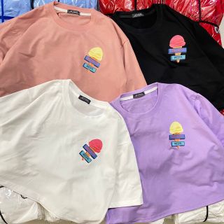 Áo thun tay lỡ unisex . Croptop