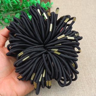 Cột tóc đen mix kim loại
