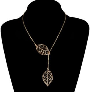 Dây chuyền 2 lá mạ vàng