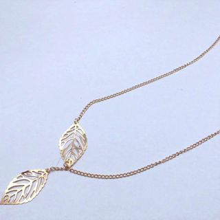 Dây chuyền 2 lá mạ vàng