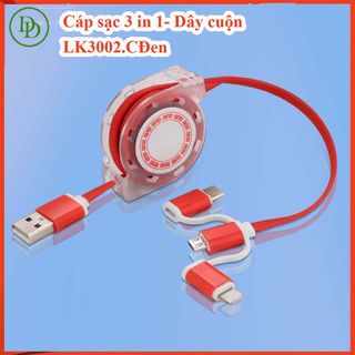 Dây sạc 3 in 1 hàng cao cấp, -dây dài 1m LK3002