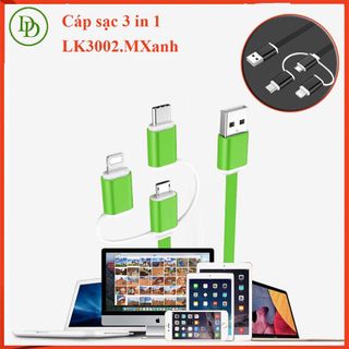 Dây sạc 3 in 1 hàng cao cấp, -dây dài 1m LK3002