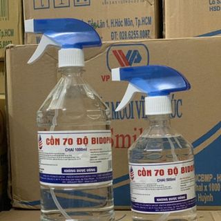 Cồn 70 độ Bidopha 500ml (vòi xịt)