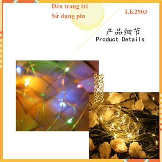 Đèn dây Led trang trí năng lượng mặt trời LK2903-hàng cao cấp, dài 1m