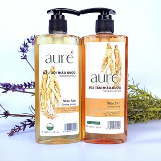 AURÉ, Sữa tắm thảo dược, NHÂN SÂM AURÉ, Herbal Shower Gel - GINSENG, Chai 300ml