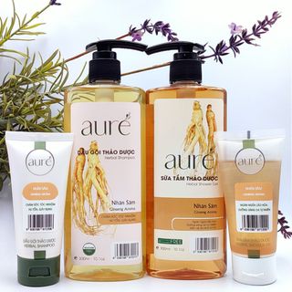AURÉ, Sữa tắm thảo dược, NHÂN SÂM AURÉ, Herbal Shower Gel - GINSENG, Chai 300ml