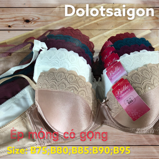 Áo ngực mỏng ép ren cài sau ren  1/4 belle