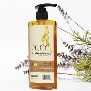 AURÉ, Sữa tắm thảo dược Nhiệt, NHÂN SÂM GỪNG AURÉ, Herbal Thermal Shower Gel - Ginseng & Ginger Extra, Chai 300ml