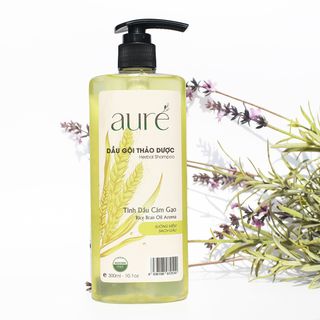 AURÉ, Dầu gội thảo dược, Tinh dầu CÁM GẠO AURÉ, Herbal Shampoo - Rice Bran Oil, Chai 300ml
