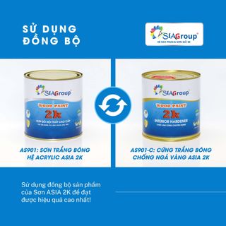 Cứng trắng bóng chống ngả vàng ASIA 2K Mã AS901C - Lon 1KG giá sỉ