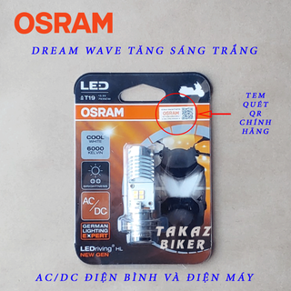 Bóng đèn LED OSRAM T19 Dream, Wave , Airblade xe thái tăng sáng màu trắng Cường độ màu 6000 Kelvin giá sỉ