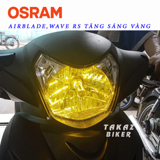 Bóng đèn LED OSRAM HS1 Moto NK400, Air Blade, Wave RS... Bóng Màu Vàng Phá Sương