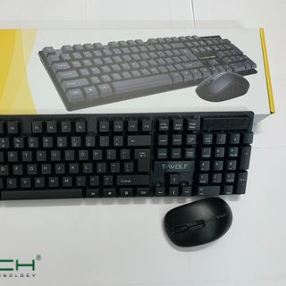 Chuột Phím Không Dây - Combo Bộ Bàn Phím Và Chuột TWOLF TF100 Led (BH 12 Tháng)