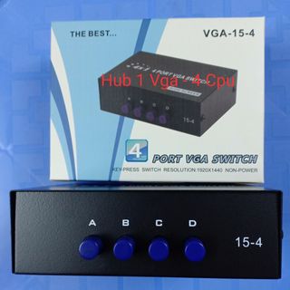 HUB VGA- Hub 1CPU ra 4VGA (1VGA ra 4VGA) Có Adapter FULL HD