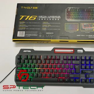 Bàn Phím Có Dây - Keyboard GAMING TF16 LED 7 MÀU Chuyên Game (BH 12 Tháng)