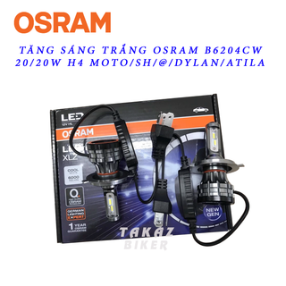 Bóng đèn Led OSRAM B6204CW H4 SHVN, Dylan, Attila, Exciter, Motor PKL , Ôtô tăng sáng trắng - Có Quạt Tản Nhiệt