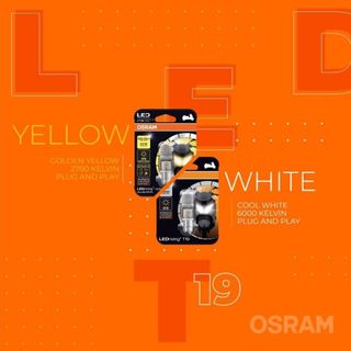 Bóng đèn LED OSRAM T19 Dream, Wave , Airblade xe thái tăng sáng màu trắng Cường độ màu 6000 Kelvin