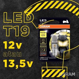 Bóng đèn LED OSRAM T19 Dream, Wave , Airblade xe thái tăng sáng màu vàng phá sương Cường độ màu 2700k Kelvin