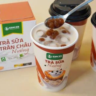 Trà sữa uống liền thơm ngon BKB trân châu giòn giòn (1 cốc gồm 1 set trà sữa và trân châu + 1 ống hút)