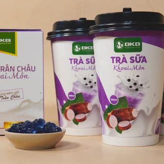 Trà sữa uống liền thơm ngon trân châu giòn giòn BKB (1 hộp gồm 8 set trà và trân châu)