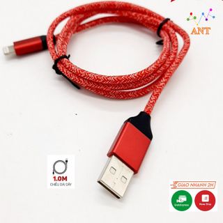 Cap sạc điện thoại dây dù sạc nhanh 2,5A 1m Type C Micro USB Lightning