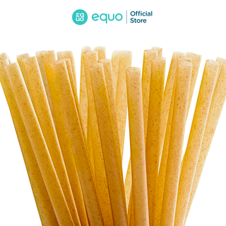 Ống hút bã mía bọc giấy EQUO không tan trong nước thùng 1000 ống size cocktail 6*150mm