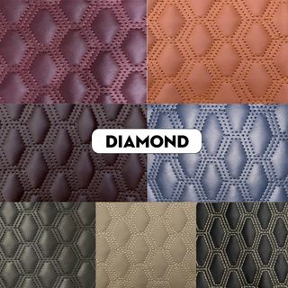 Nguyên liệu may thảm da lót sàn ô tô 5d 6d, da pu Diamond cao cấp