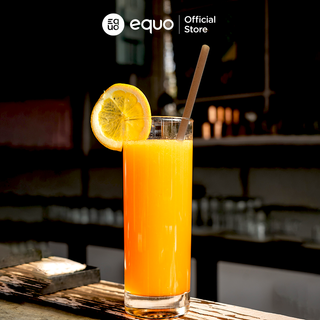 Ống hút cà phê bọc giấy EQUO logo không tan trong nước thùng 1000 ống size Smoothie 8*200mm, cắt xéo