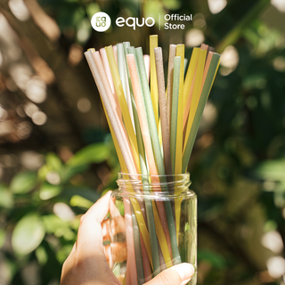 Ống hút gạo EQUO màu sắc tự nhiên thùng 1000 ống size tiêu chuẩn 8*200mm