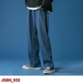Quần Jean Baggy Nam Ống Suông Trơn Đơn Giản Kiểu Dáng Uzzlang Thời Trang Hiphop