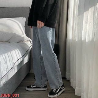 Quần Jean Baggy Nam Ống Suông Trơn Đơn Giản Kiểu Dáng Uzzlang Thời Trang Hiphop