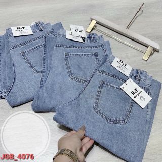 Quần Jean Baggy Nữ Kiểu Ống Suông Xanh Xắn Gấu Quần Phong Cách Giản Đơn