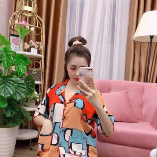 Bộ bò mặc nhà đi ngủ chất lụa mềm mịn, thoải mái