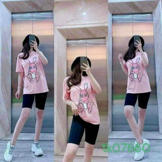 Đồ bộ in thỏ chất cotton thoáng mát