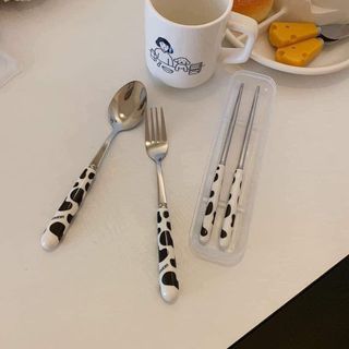 Bộ Muỗng Đũa Bò Sữa Sứ