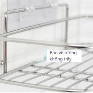 Kệ Góc Dán Tường Inox