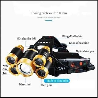 Đèn đội đầu 5 bóng sẵn hàng
