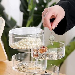 Hộp Đựng Trang Sức Xoay Trong Suốt