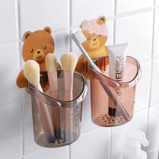 Cốc Gấu Dán Tường Đựng Bàn Chải