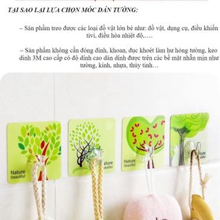 Set 10 Móc Treo Dán Tường Có Hình