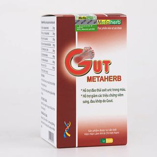 GUT Metaherb – Hỗ trợ đào thải axit Uric, bào mòn cục tophi – TPBVSK