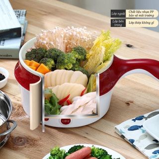 Ca Nấu Mì 2 Tầng Có Xửng Hấp