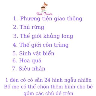 Đèn pin chiếu hình cho bé 24 hình động vật sắc nét