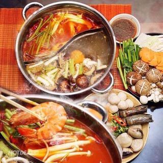 Nồi Lẩu 2 Ngăn Inox