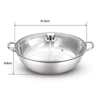 Nồi Lẩu 2 Ngăn Inox