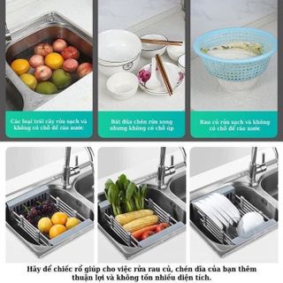 Rỗ Gác Inox Bồn Rửa Chén
