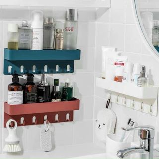 Kệ Đựng Gia Vị Dán Tường Có Móc Treo